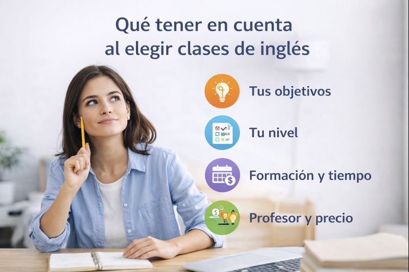 que tener en cuentaal elegir clases de ingles lista