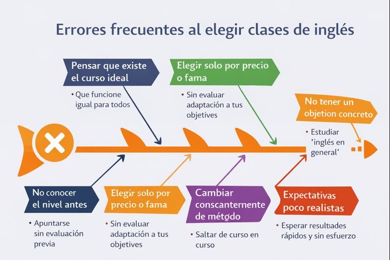 errores a elegir clases de ingles