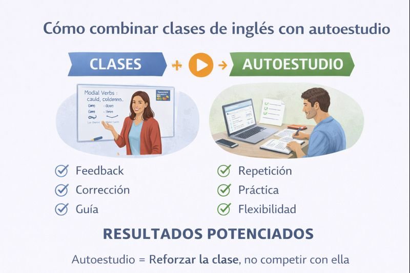 como combinar clases de ingles con autoestudio