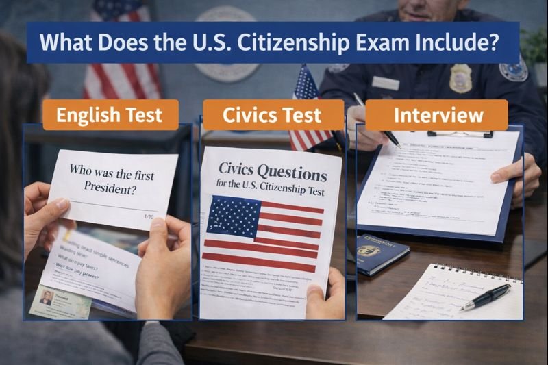 de que partes se compone el examen de ciudadania