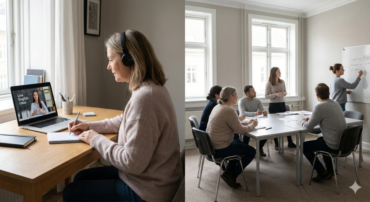 clases de ingles online vs presencial