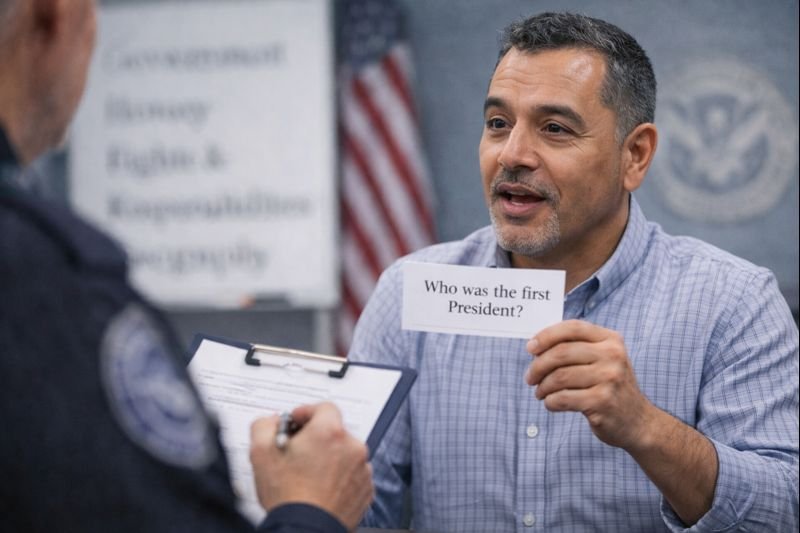 examen de civics en entrevista