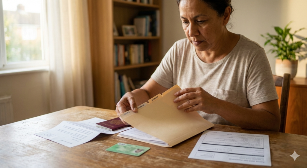 organizar documentos antes de la entrevista